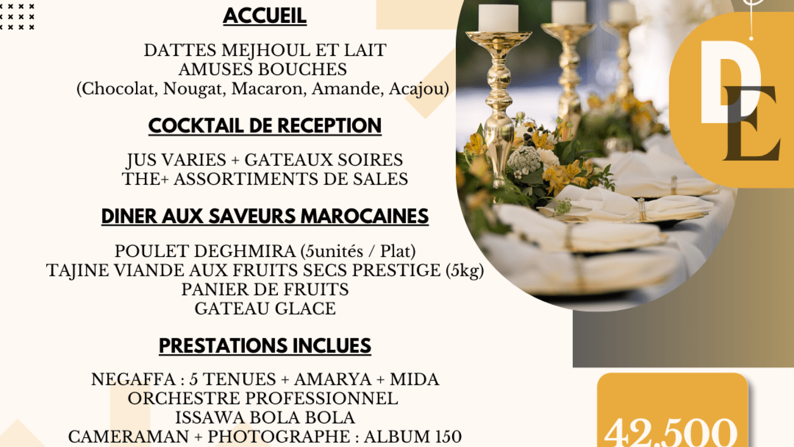 Pack mariage